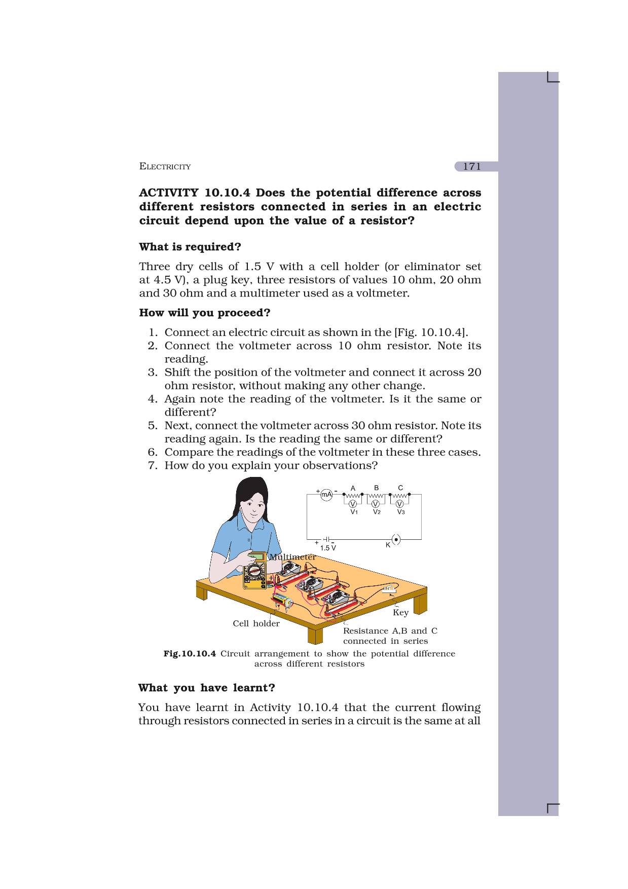 Ohms Law NCERT Book of Class 10 Science Lab Manual